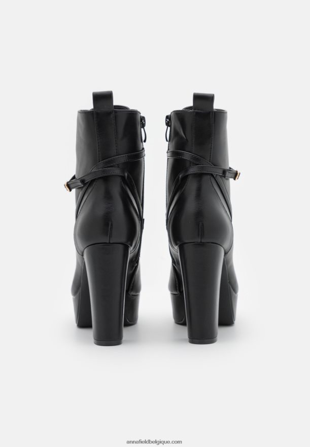 femmes bottines à lacets noires Anna FieldNHH26B2020