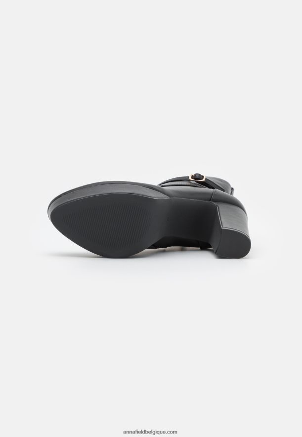 femmes bottines à lacets noires Anna FieldNHH26B2020