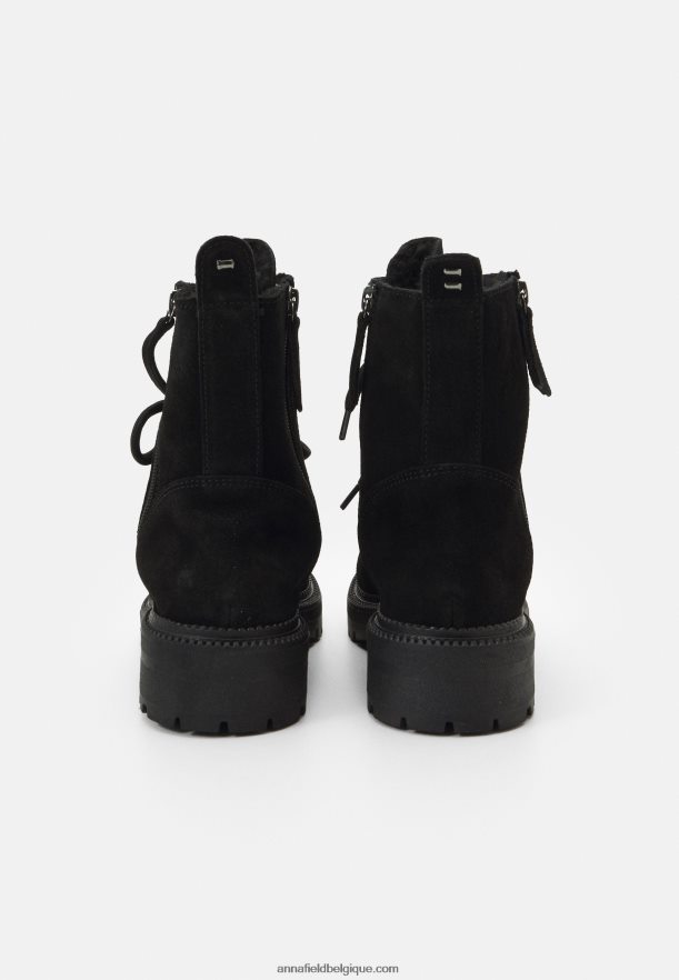 femmes bottines à lacets noires Anna FieldNHH26B2038
