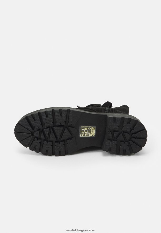 femmes bottines à lacets noires Anna FieldNHH26B2038