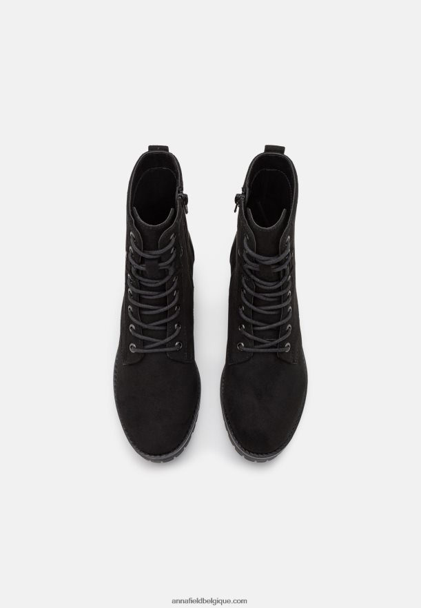 femmes bottines à lacets noires Anna FieldNHH26B2045