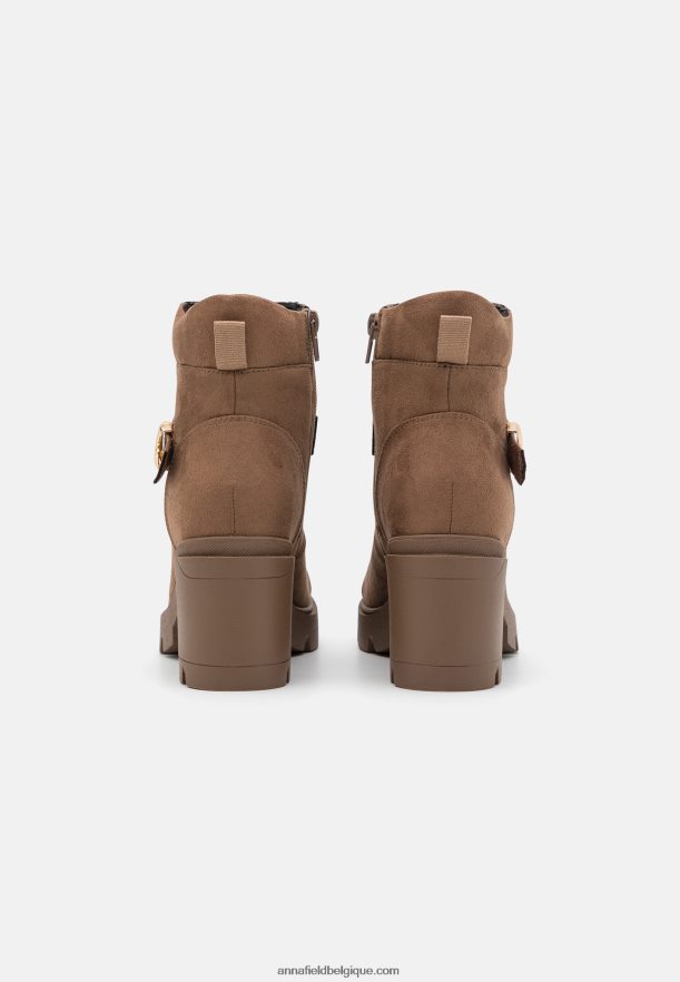 femmes bottines à lacets taupe Anna FieldNHH26B1907