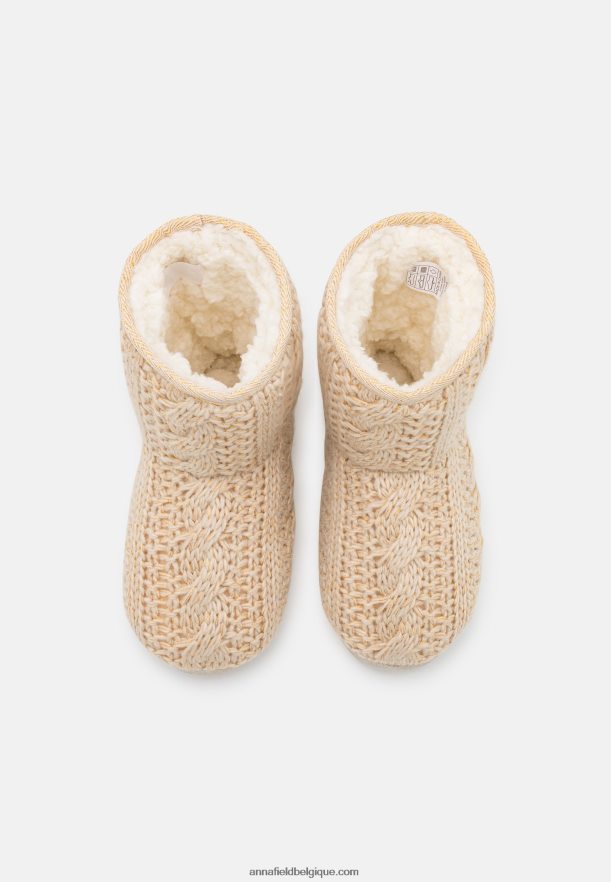 femmes chaussons en fil métallisé doré Anna FieldNHH26B2277