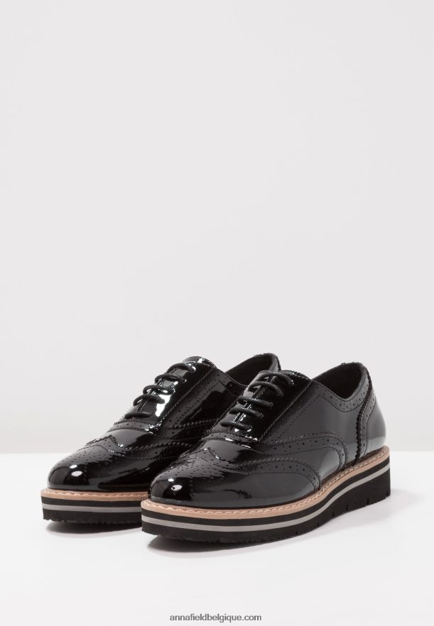 femmes chaussures à lacets noires Anna FieldNHH26B1850