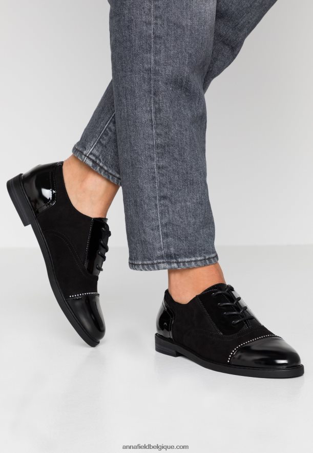 femmes chaussures à lacets noires Anna FieldNHH26B1851