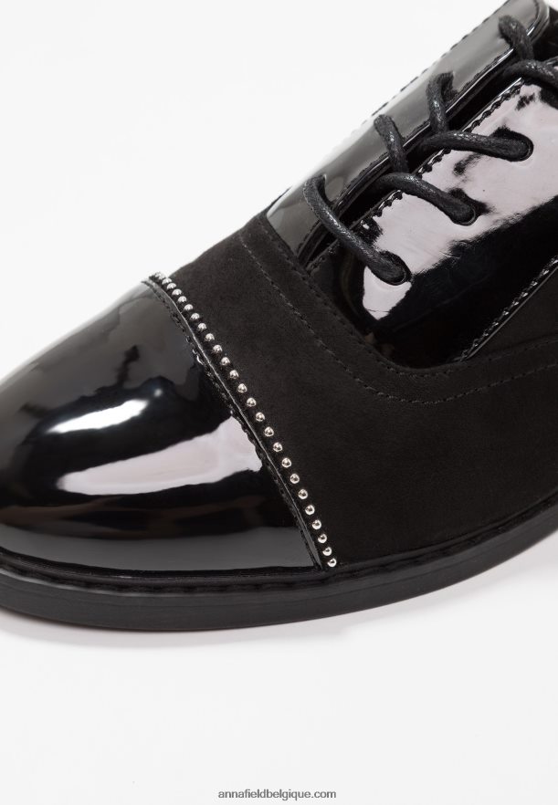 femmes chaussures à lacets noires Anna FieldNHH26B1851