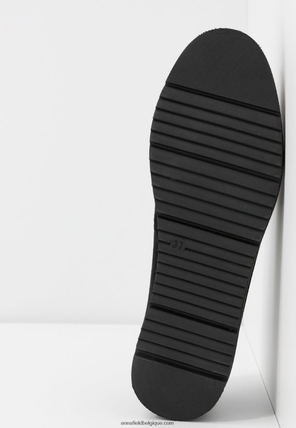 femmes mocassins confort en cuir noir Anna FieldNHH26B1787