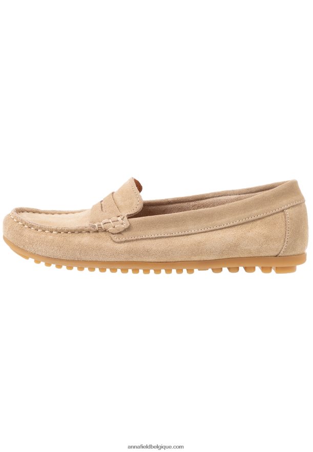 femmes mocassins cuir beige Anna FieldNHH26B1859