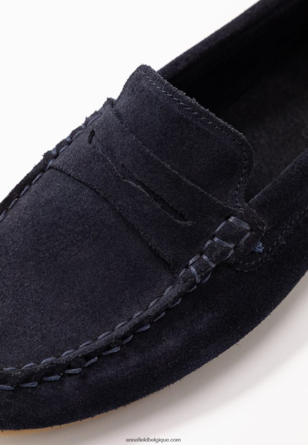 femmes mocassins cuir bleu Anna FieldNHH26B1860