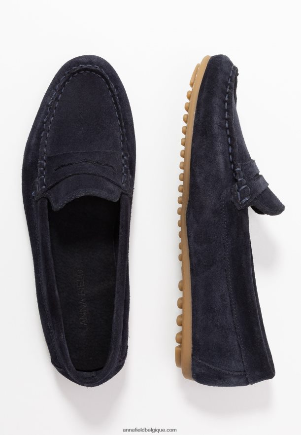 femmes mocassins cuir bleu Anna FieldNHH26B1860