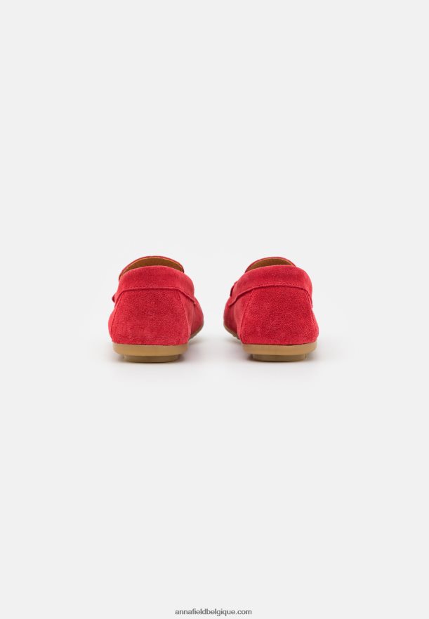femmes mocassins cuir rouge Anna FieldNHH26B1861