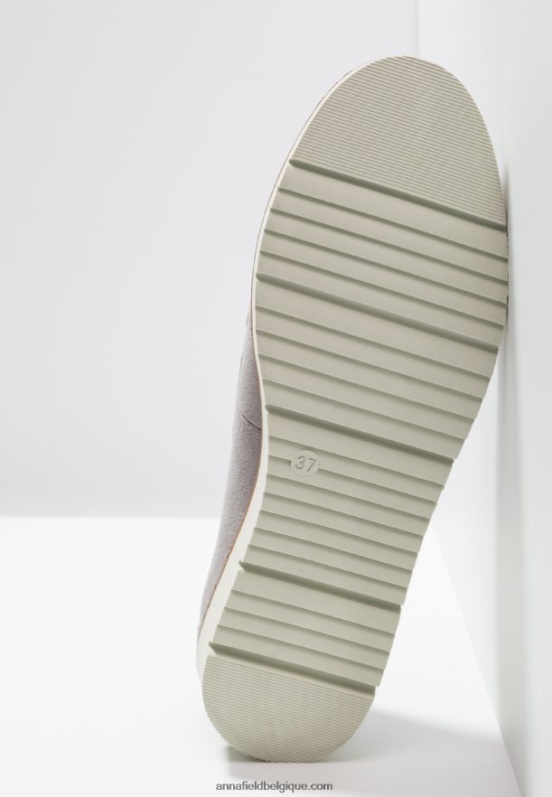 femmes sans lacets confort en cuir gris Anna FieldNHH26B1784