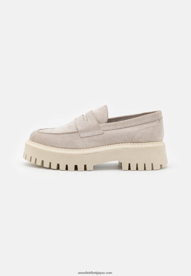 femmes sans lacets en cuir beige Anna FieldNHH26B1808