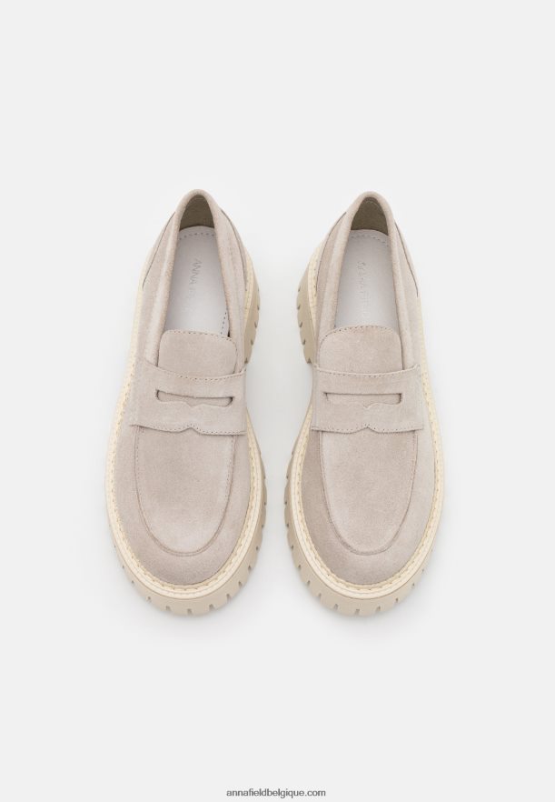 femmes sans lacets en cuir beige Anna FieldNHH26B1808