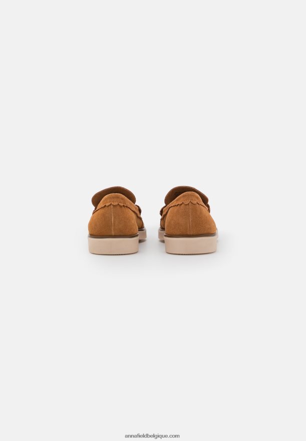 femmes sans lacets en cuir cognac Anna FieldNHH26B1825