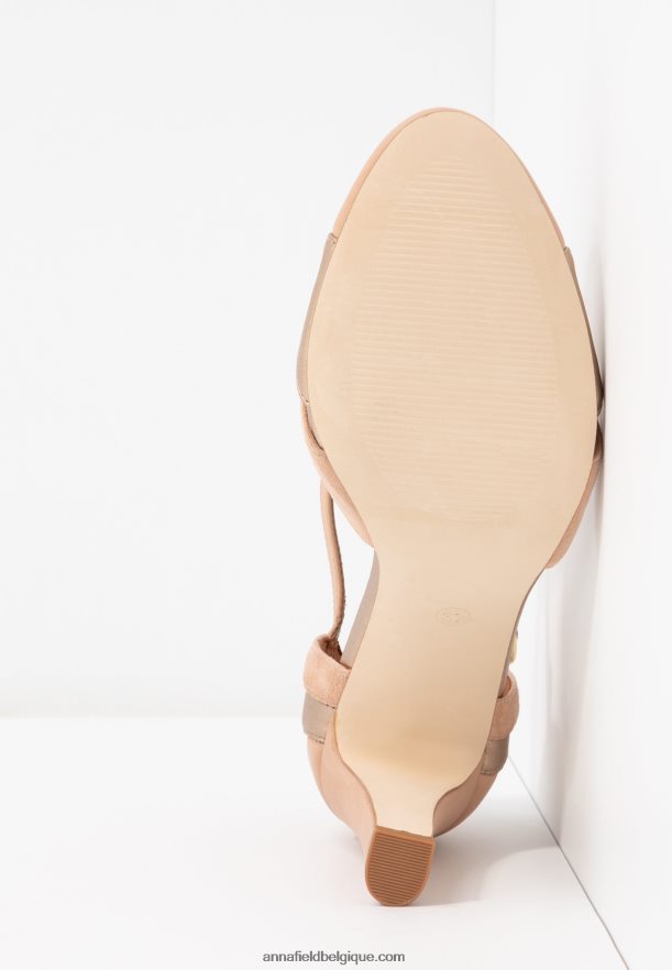 femmes cuir talons hauts talons hauts rose clair Anna FieldNHH26B1778