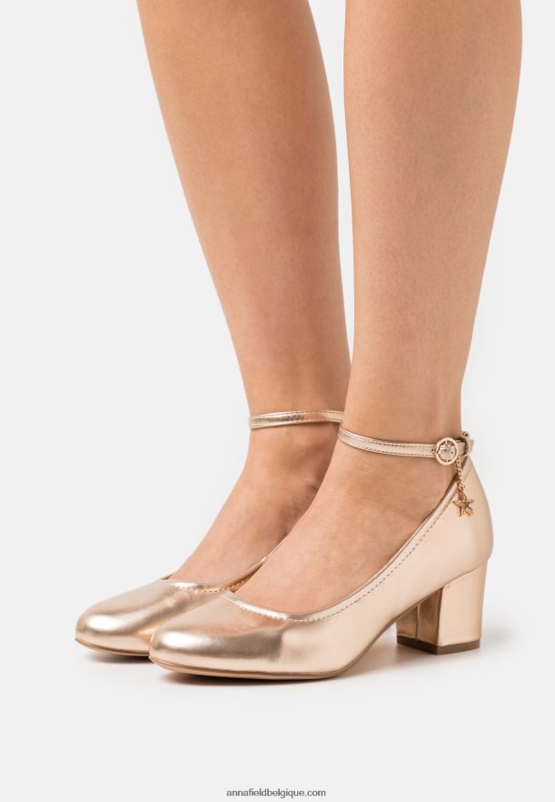 femmes talons classiques couleur or rose Anna FieldNHH26B1680