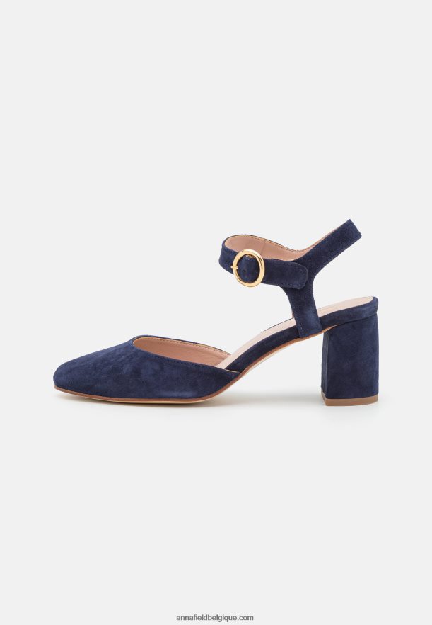 femmes talons classiques en cuir bleu foncé Anna FieldNHH26B1612