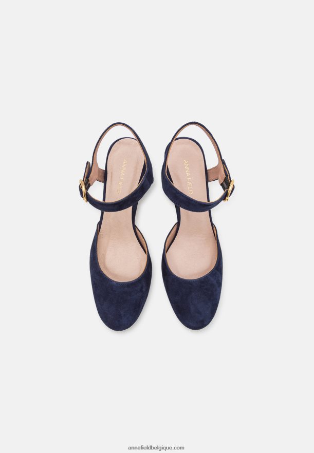 femmes talons classiques en cuir bleu foncé Anna FieldNHH26B1612
