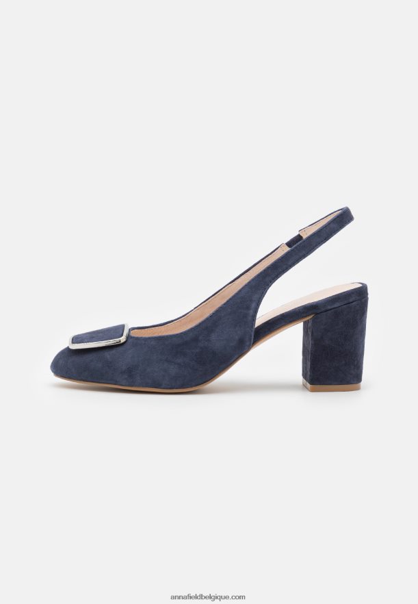 femmes talons classiques en cuir bleu foncé Anna FieldNHH26B1618
