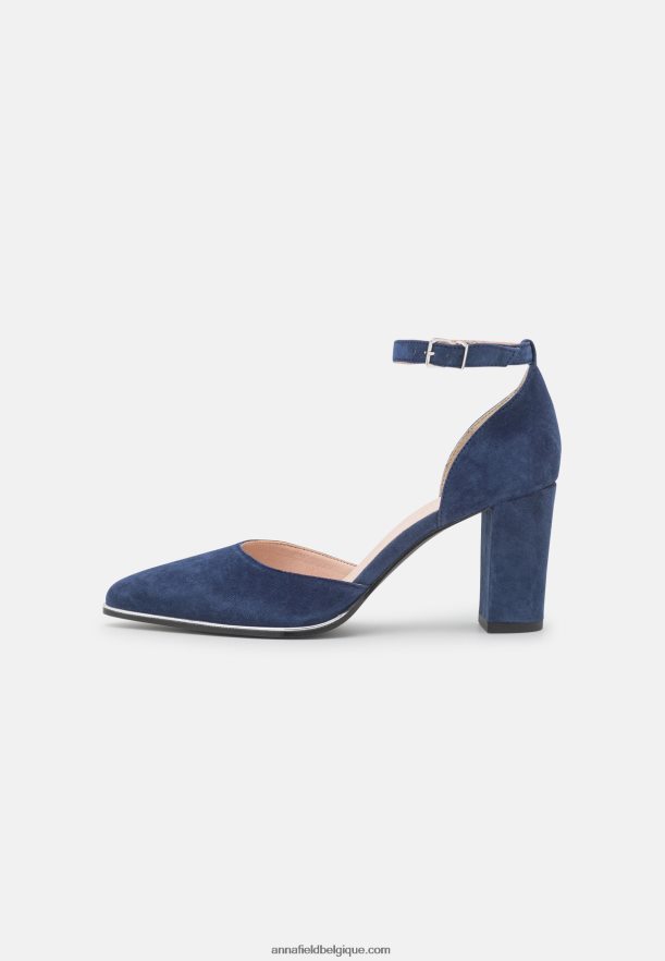 femmes talons classiques en cuir bleu foncé Anna FieldNHH26B1633