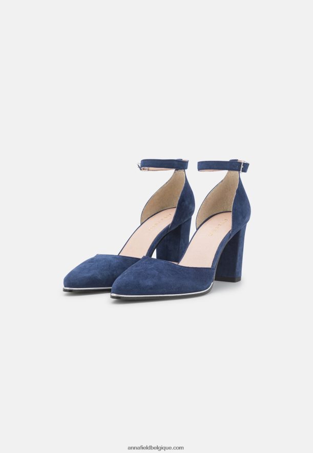 femmes talons classiques en cuir bleu foncé Anna FieldNHH26B1633