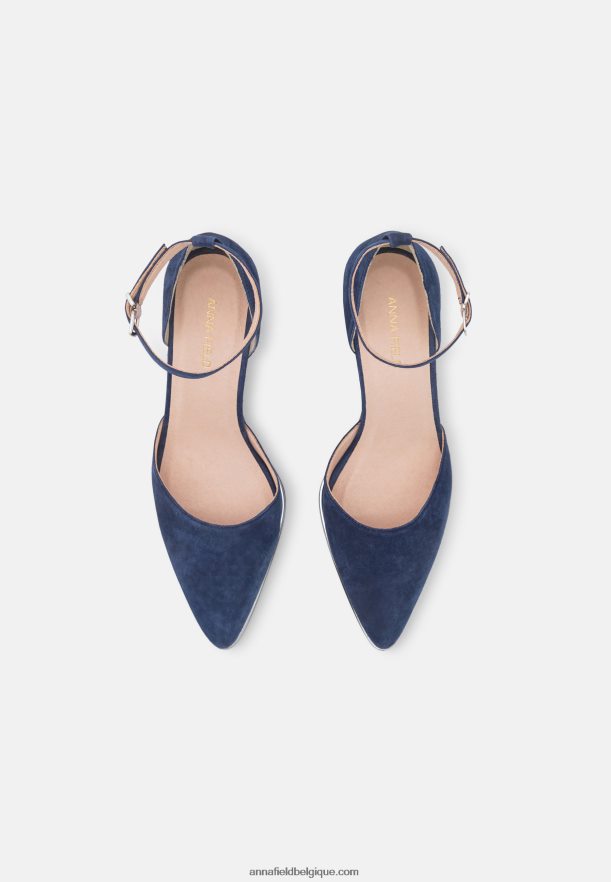 femmes talons classiques en cuir bleu foncé Anna FieldNHH26B1633