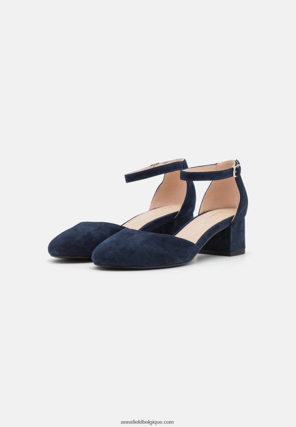 femmes talons classiques en cuir bleu foncé Anna FieldNHH26B1655