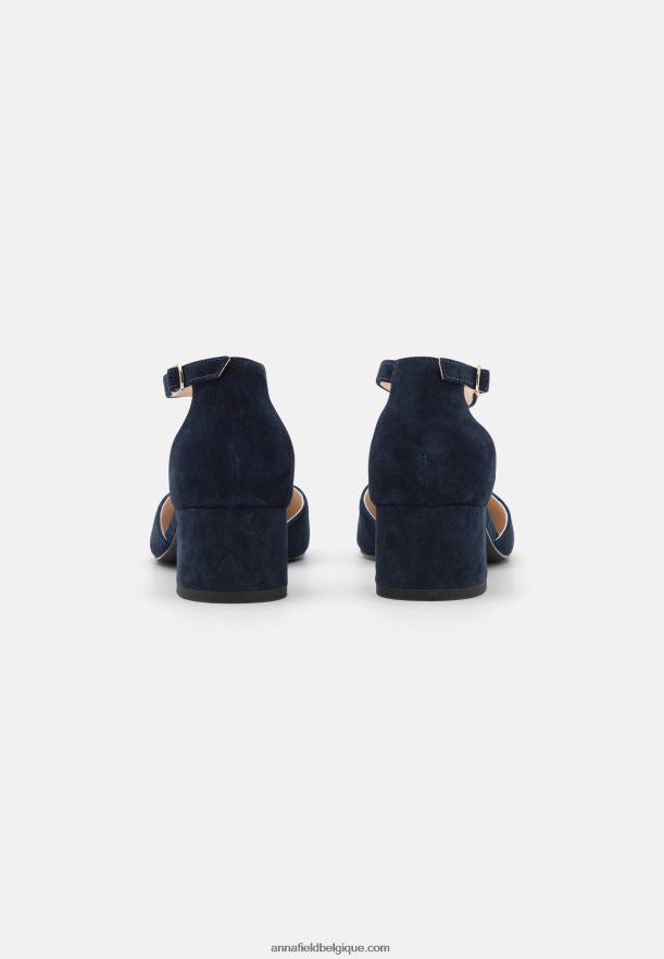 femmes talons classiques en cuir bleu foncé Anna FieldNHH26B1655