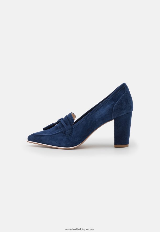 femmes talons classiques en cuir bleu foncé Anna FieldNHH26B1667