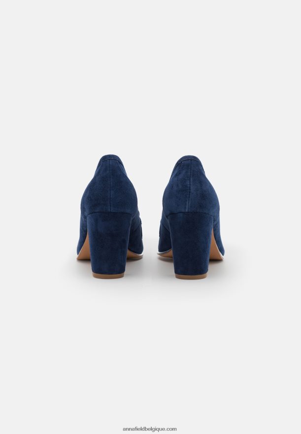 femmes talons classiques en cuir bleu foncé Anna FieldNHH26B1667