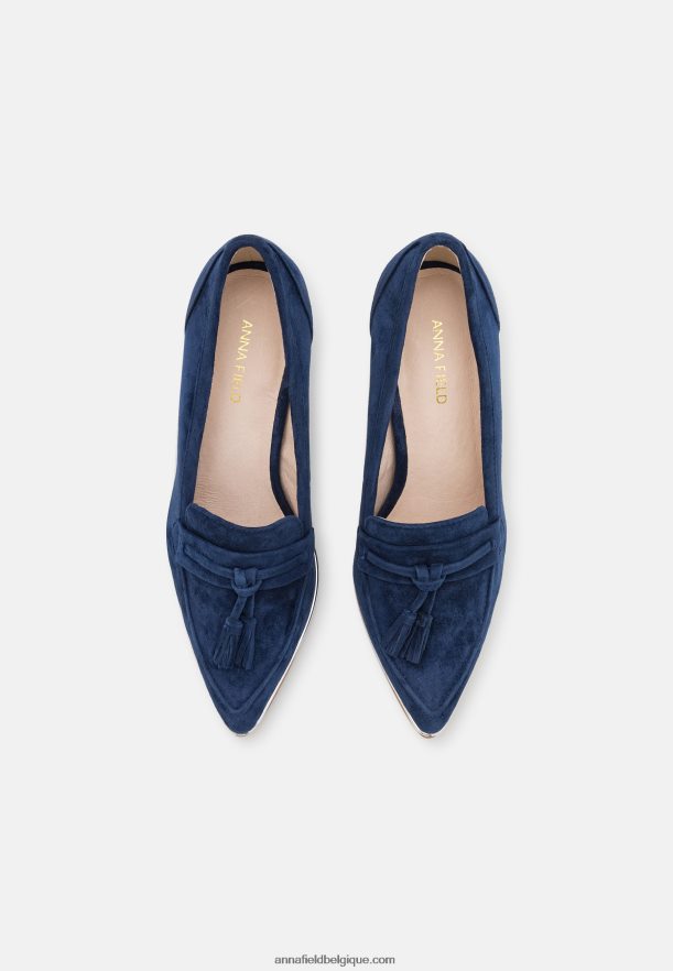 femmes talons classiques en cuir bleu foncé Anna FieldNHH26B1667