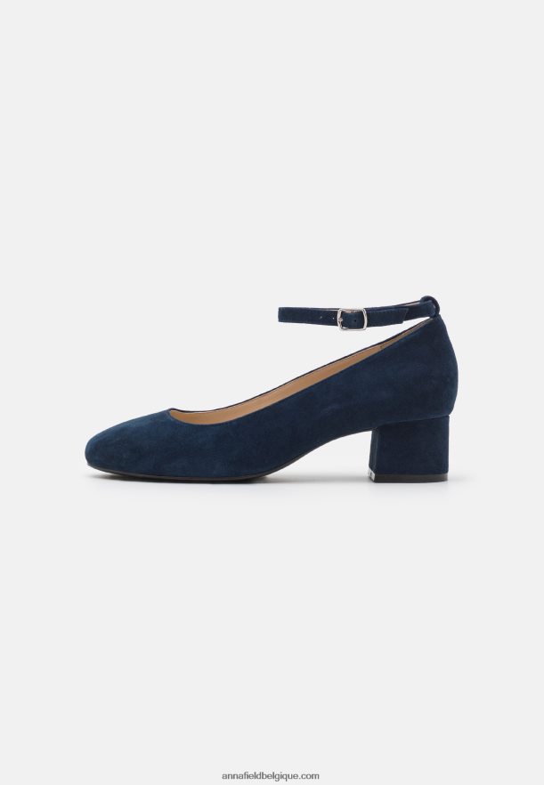femmes talons classiques en cuir bleu foncé Anna FieldNHH26B1687