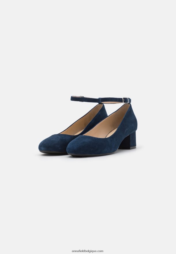 femmes talons classiques en cuir bleu foncé Anna FieldNHH26B1687