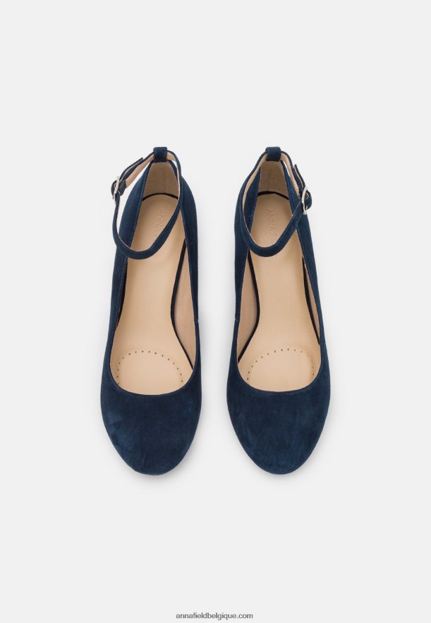 femmes talons classiques en cuir bleu foncé Anna FieldNHH26B1687