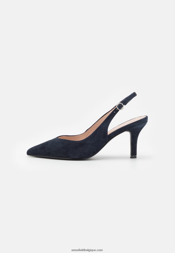 femmes talons classiques en cuir bleu foncé Anna FieldNHH26B1690