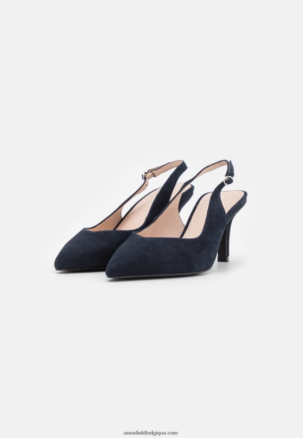 femmes talons classiques en cuir bleu foncé Anna FieldNHH26B1690