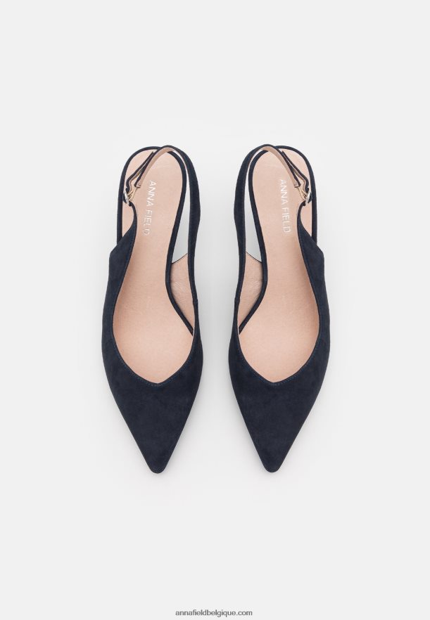 femmes talons classiques en cuir bleu foncé Anna FieldNHH26B1690