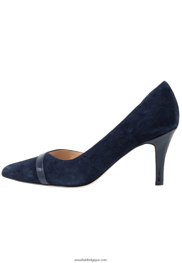 femmes talons classiques en cuir bleu foncé Anna FieldNHH26B1755
