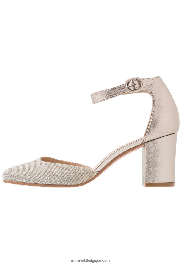 femmes talons classiques en cuir champagne Anna FieldNHH26B1599