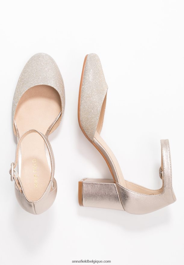 femmes talons classiques en cuir champagne Anna FieldNHH26B1599