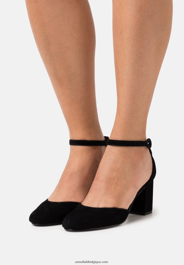 femmes talons classiques en cuir noir Anna FieldNHH26B1653
