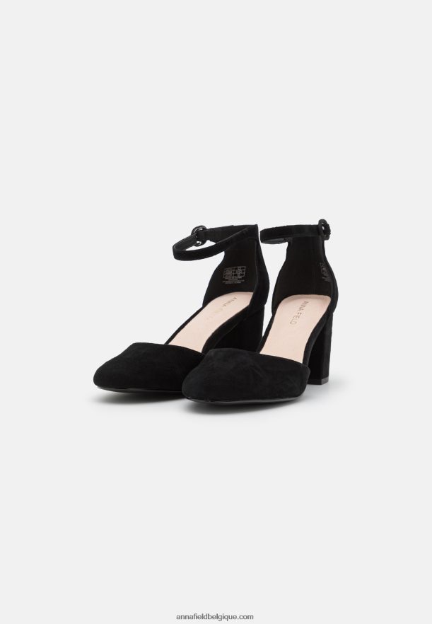 femmes talons classiques en cuir noir Anna FieldNHH26B1653