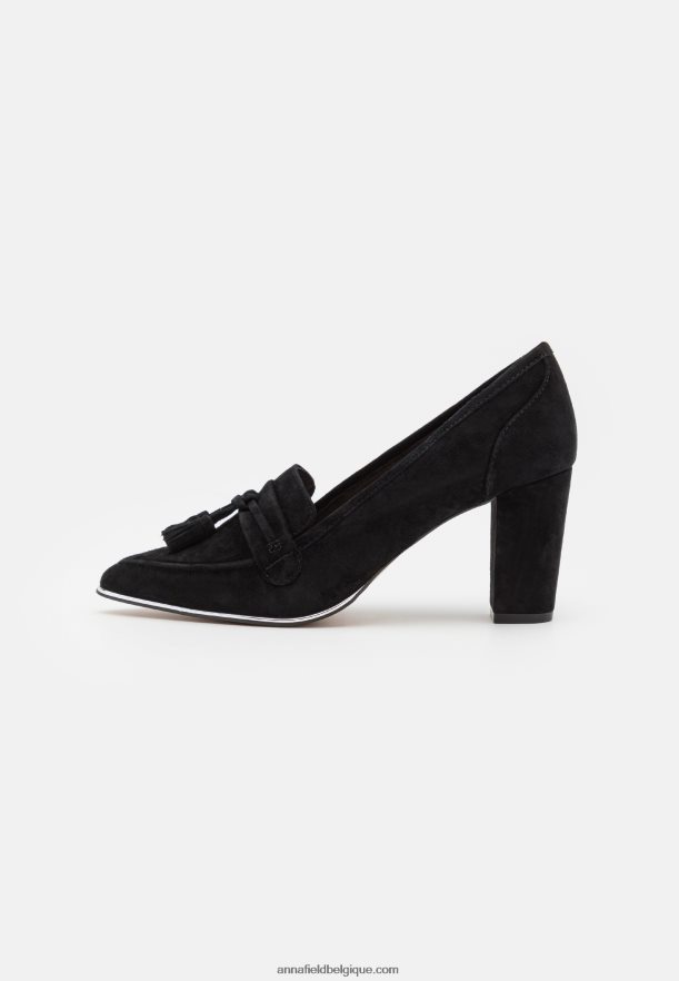 femmes talons classiques en cuir noir Anna FieldNHH26B1678