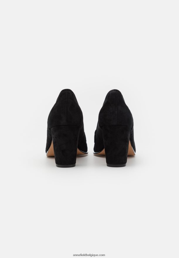femmes talons classiques en cuir noir Anna FieldNHH26B1678