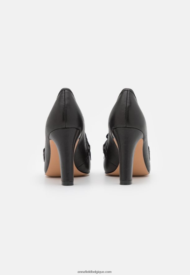 femmes talons classiques en cuir noir Anna FieldNHH26B1688