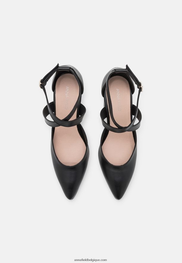 femmes talons classiques en cuir noir Anna FieldNHH26B1689