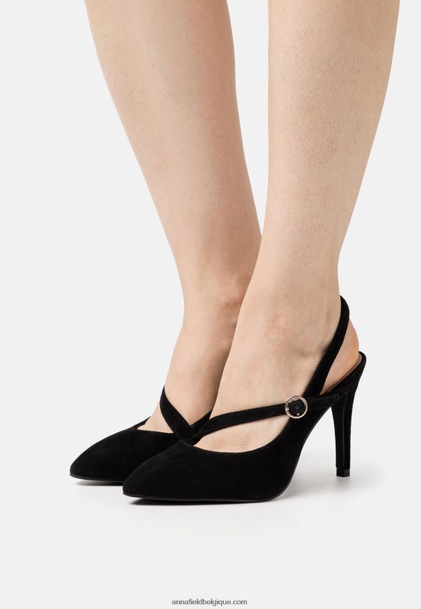 femmes talons classiques en cuir noir Anna FieldNHH26B1699