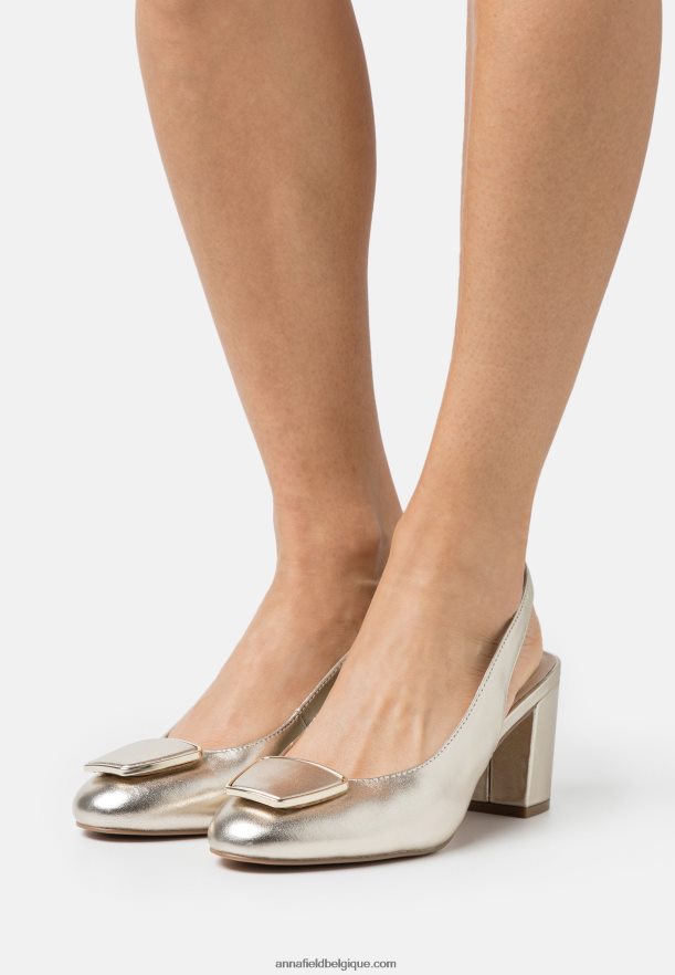 femmes talons classiques en cuir or Anna FieldNHH26B1630