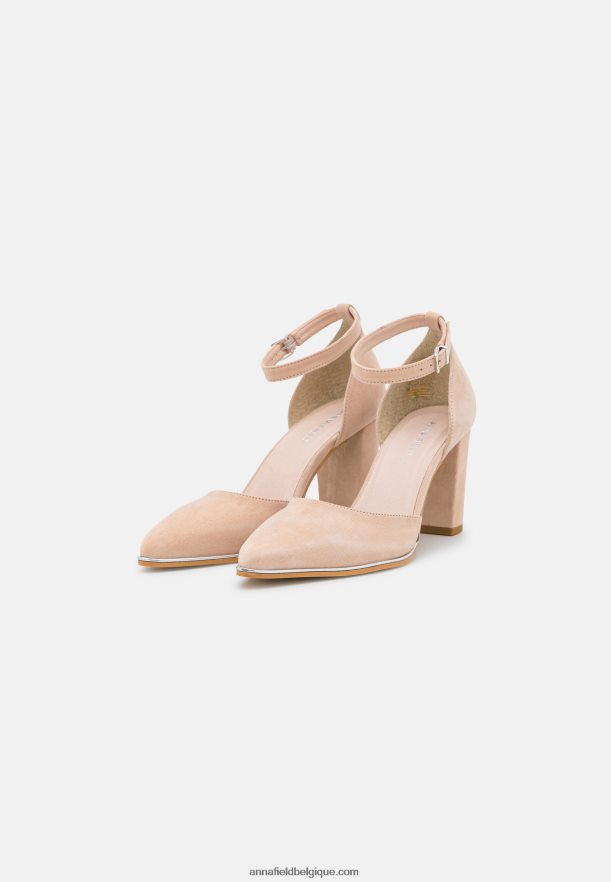 femmes talons classiques en cuir rose clair Anna FieldNHH26B1627